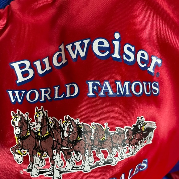 Vintage Budweiser Bomber Jacket Clydesdales - Picture 2 of 7